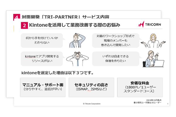 kintone対面開発資料ダウンロード